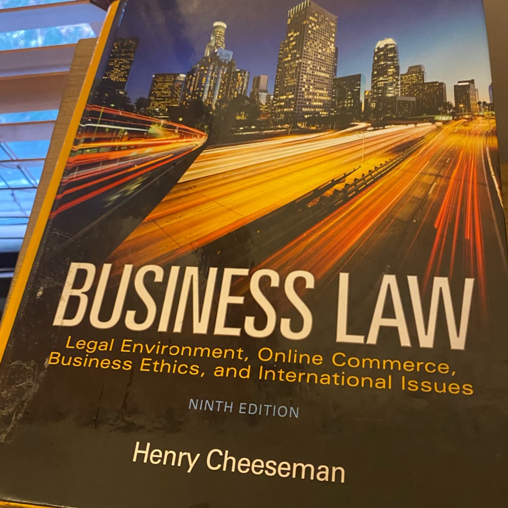 Business Law 9th Edition Henry Cheeseman Hardback Textbook